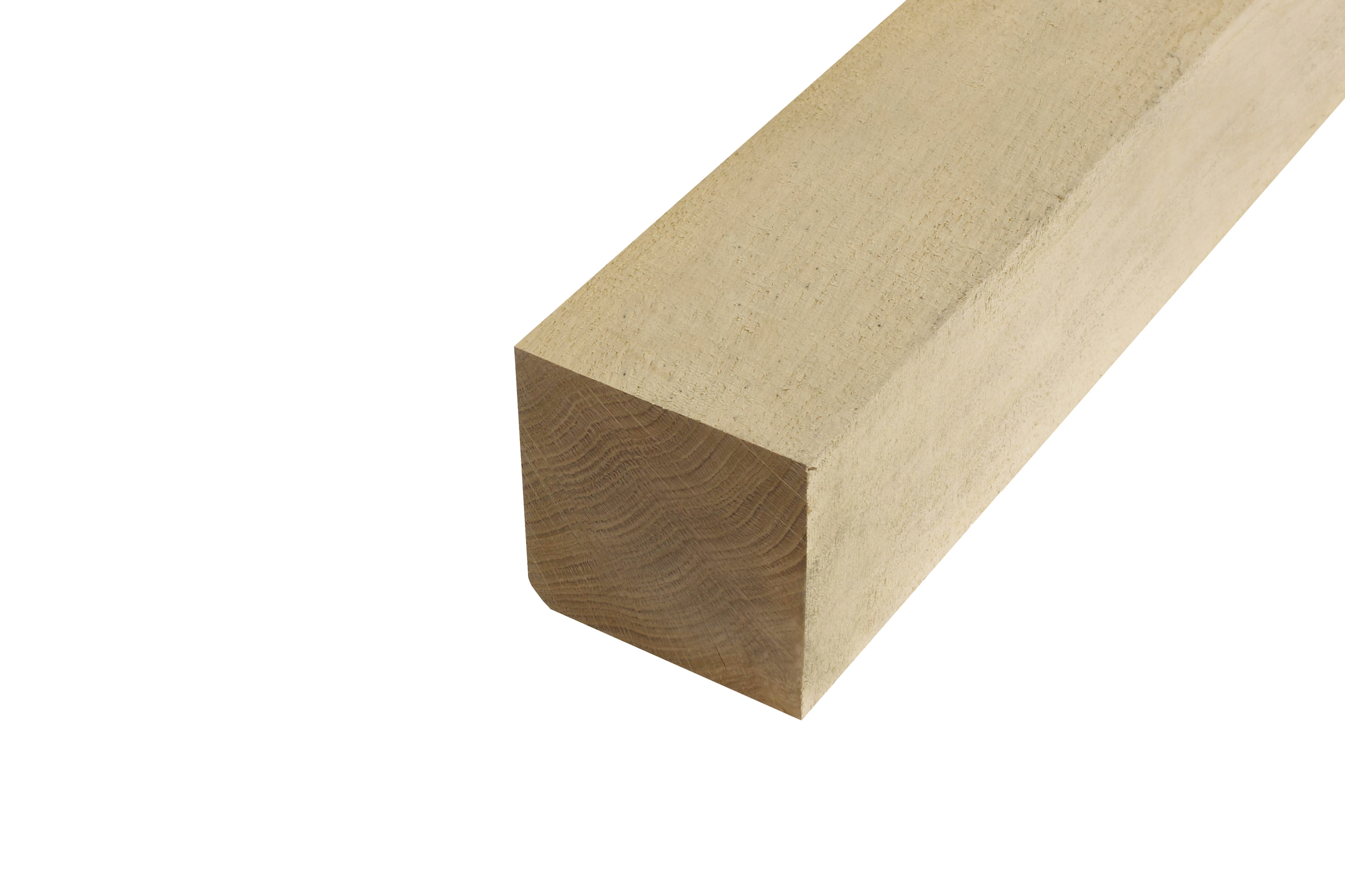 Eiken Paal 10 x 10 cm (100 x 100 mm) - Lengte 150 cm - Afbeelding 1